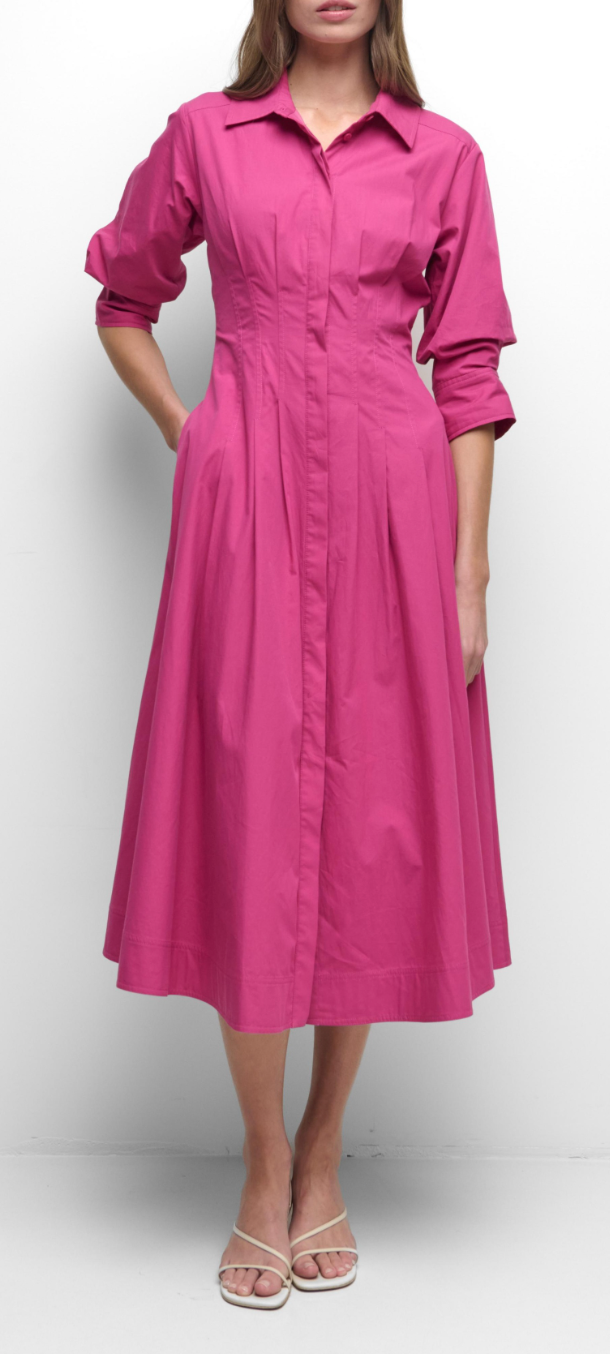 simkhai jazz pintuck midi dress Jazz Pintuck Midi Dress – Village Tailor