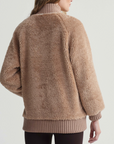 Ella Long Line Sherpa Bomber - Chanterelle