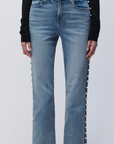 Amelia  High Rise Pearl Embellished Denim