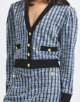 Ky Stretch Tweed Cardigan Jacket