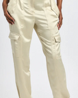 Elian Stretch Satin Twill Cargo Pant