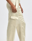 Elian Stretch Satin Twill Cargo Pant