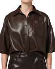 Frances Cropped Cape Button Down