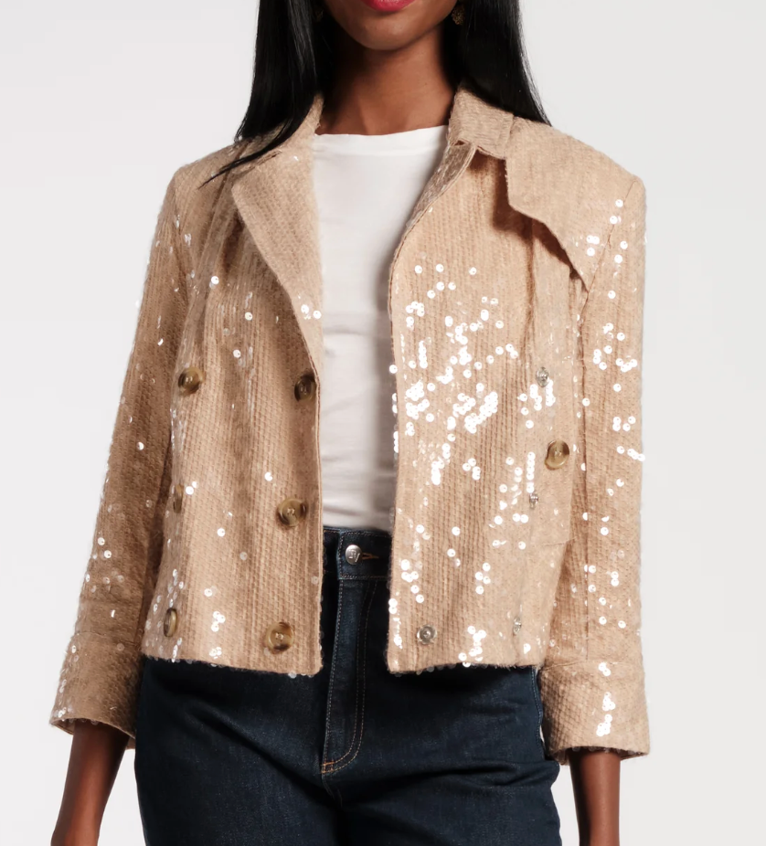 Sequin Moto Jacket