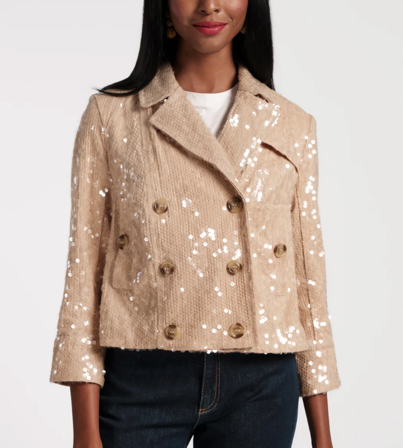Sequin Moto Jacket