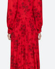 Cornelia Print Long Sleeve Midi Dress