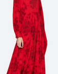 Cornelia Print Long Sleeve Midi Dress