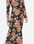 Cornelia Print Long Sleeve Midi Dress