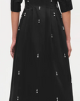 Jazz Embellished Pintuck Midi Dress