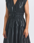 Tora Dress in Faux Leather