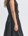 Tora Dress in Faux Leather