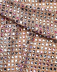 Multi Rhinestone Fishnet Mini Skirt