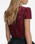 Lace Crystal Trim Top
