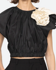 Laurie Solid Flutter Sleeve Top