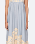 Alexandra Embroidery Cap Sleeve Midi Dress