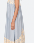 Alexandra Embroidery Cap Sleeve Midi Dress