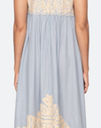 Alexandra Embroidery Cap Sleeve Midi Dress