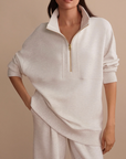 Molly Half Zip Longline Sweat
