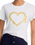 Amour Heart Chain Shrunken Tee