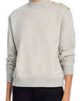 Hylda French Terry Button Shoulder Sweatshirt