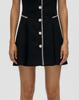 Sleeveless Button-Up Mini Dress