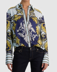 Lane Slit Cuff Oversized Button Down