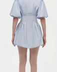 Cleo Balloon Pintuck Mini Dress