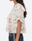 Serafina Embroidery Short Sleeve Top