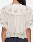 Serafina Embroidery Short Sleeve Top