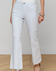 Kendra High Rise Crop Flare Coated