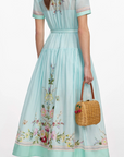 Floral Organza Midi Dress
