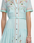 Floral Organza Midi Dress