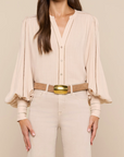 Kiera Ladder Trim Blouse