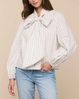 Deon Tie Neck Blouse