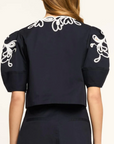 Paisley Bloom Embroidered Bellara Top