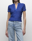 Mallorie Scalloped Knit Polo