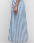 Liorra Yarn-Dye Draped Midi Skirt
