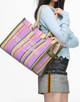 The Stripe Mesh Large Tote Bag