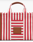 Stripe Canvas Medium Tote Bag