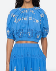 Catharina Embroidered Bubble Top
