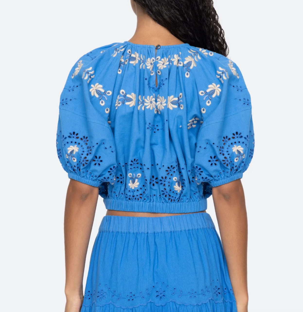 Catharina Embroidered Bubble Top