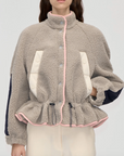 Dropped Shoulder Gathered Jacket