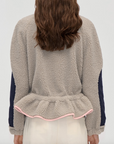 Dropped Shoulder Gathered Jacket