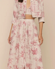Seina Linen Midi Skirt