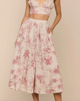 Seina Linen Midi Skirt