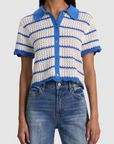Randall Pointelle Polo Cardigan