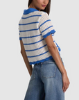 Randall Pointelle Polo Cardigan