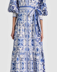 Cora Volume Tiered Shirt Dress