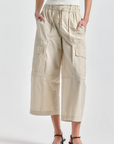 Ruth Poly Cotton Poplin Cropped Wide Leg Cargo