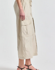 Ruth Poly Cotton Poplin Cropped Wide Leg Cargo